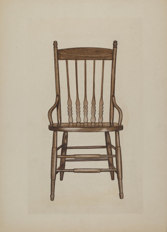Chair by Lee Brown (American, active c. 1935), 16X12"(A3)Poster Print