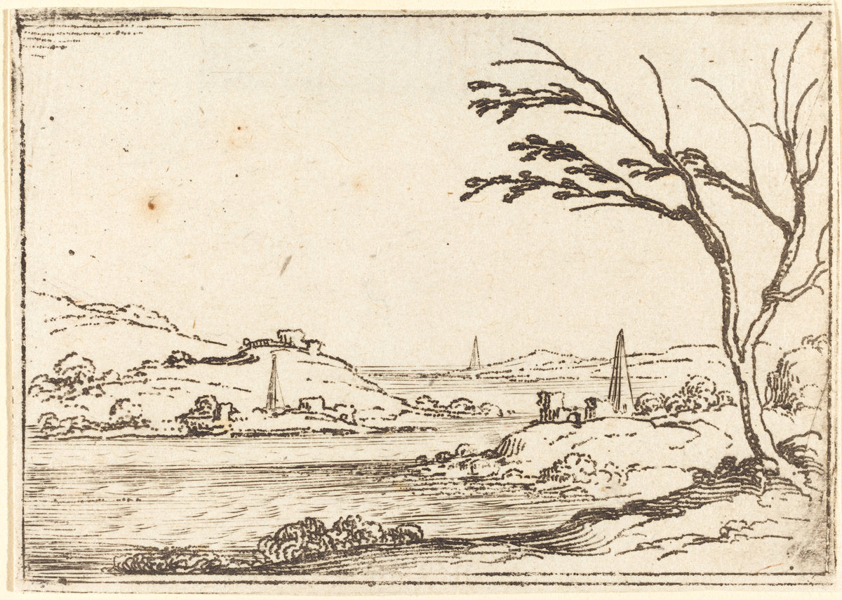 The Nile Flooding by Jacques Callot (French, 1592 - 1635), 16X12"(A3)Poster Print