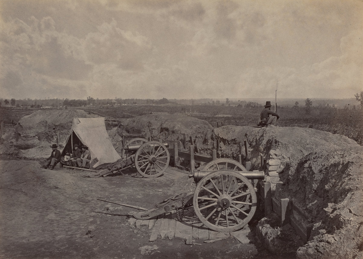 Rebel Works in Front of Atlanta, GA, No. 4 by George N. Barnard (American, 1819 - 1902), 16X12"(A3)Poster Print