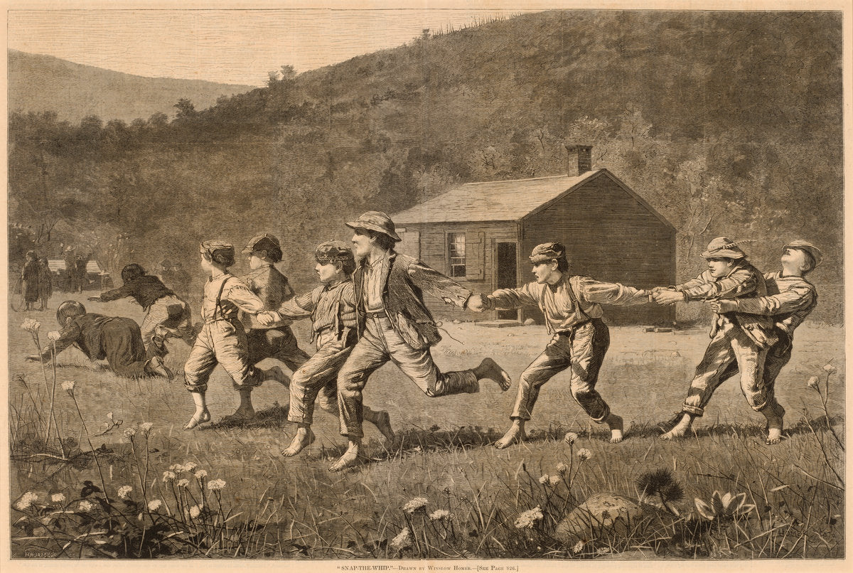 Snap-the-Whip by Lagarde after Winslow Homer (American (?), active c. 1873), 16X12"(A3)Poster Print