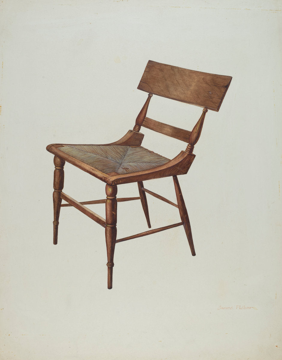 Chair (Samuel Chase) by James Fisher (American, active c. 1935), 16X12"(A3)Poster Print