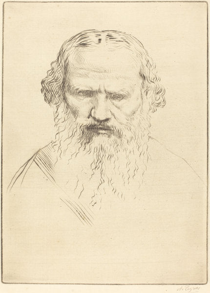 Tolstoy by Alphonse Legros (French, 1837 - 1911), 16X12"(A3)Poster Print