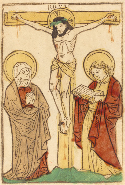 in or before 1470 by German 15th Century (Christ on the Cross), 16X12"(A3)Poster Print