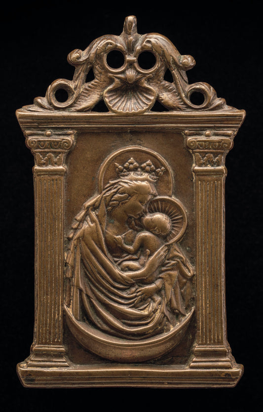 15th century by Flemish 15th Century (The Virgin and Child on a Crescent Moon), 16X12"(A3)Poster Print