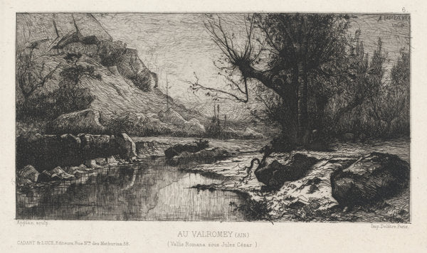 Au Valromey by Adolphe Appian (French, 1818 - 1898), 16X12"(A3)Poster Print