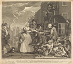 A Rake's Progress: pl.4 by William Hogarth (English, 1697 - 1764), 16X12"(A3)Poster Print