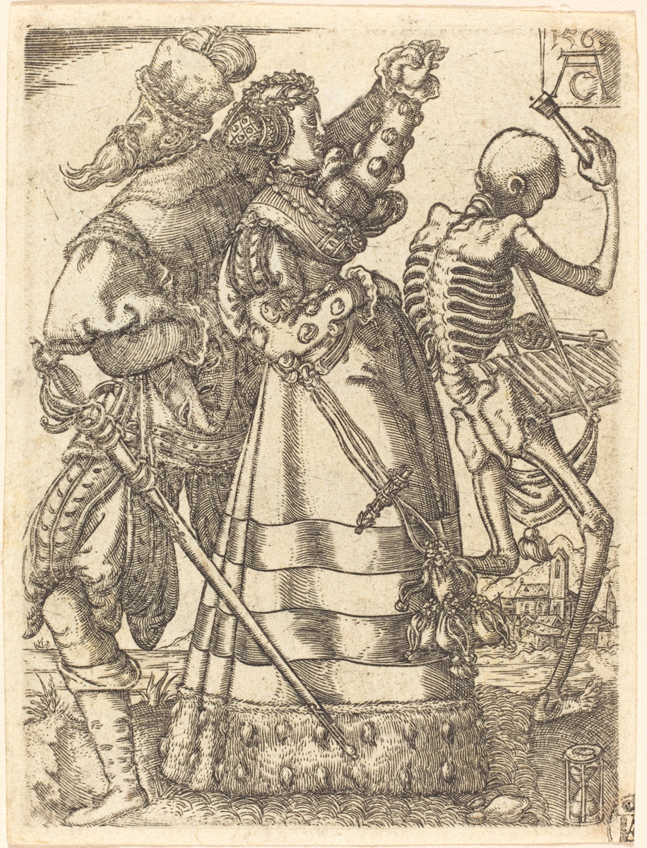 Dance of Death II by Master A.C. (German, active c. 1562), 16X12"(A3)Poster Print