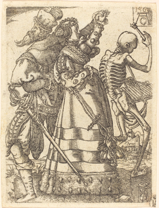 Dance of Death II by Master A.C. (German, active c. 1562), 16X12"(A3)Poster Print