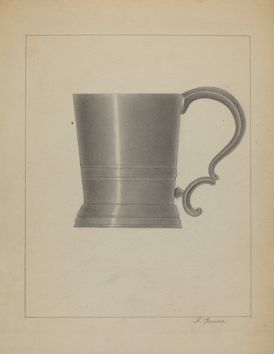 Pewter Mug by Filippo Porreca (American, active c. 1935), 16X12"(A3)Poster Print