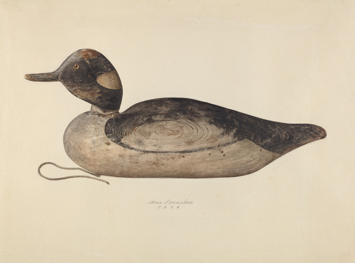 Duck Decoy by Max Fernekes (American, 1905 - 1984), 16X12"(A3)Poster Print