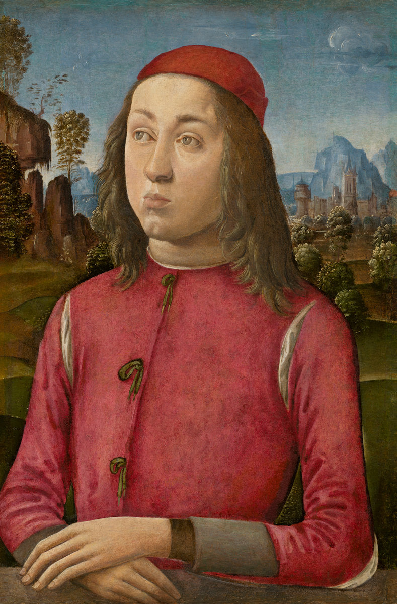 Portrait of a Youth by Agnolo di Domenico del Mazziere or Donnino di Domenico del Mazziere (Florentine, 1466 - 1513), 16X12"(A3)Poster Print