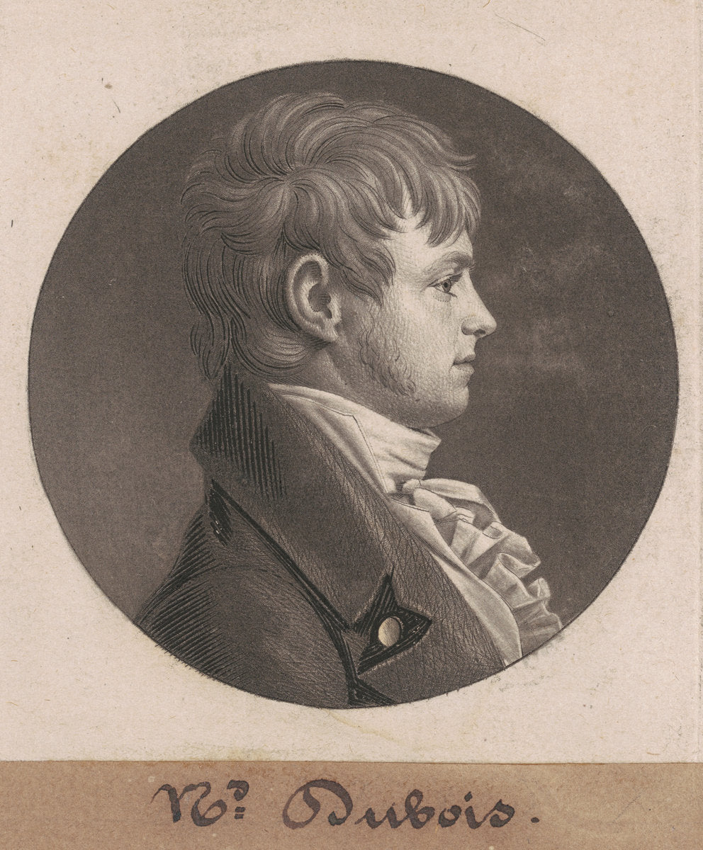 Nicholas DuBois by Charles B. J. Févret de Saint-Mémin (French, 1770 - 1852), 16X12"(A3)Poster Print