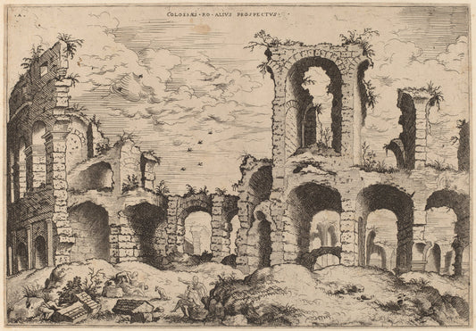 Second View of the Colosseum by Hieronymus Cock (Flemish, c. 1510 - 1570), 16X12"(A3)Poster Print