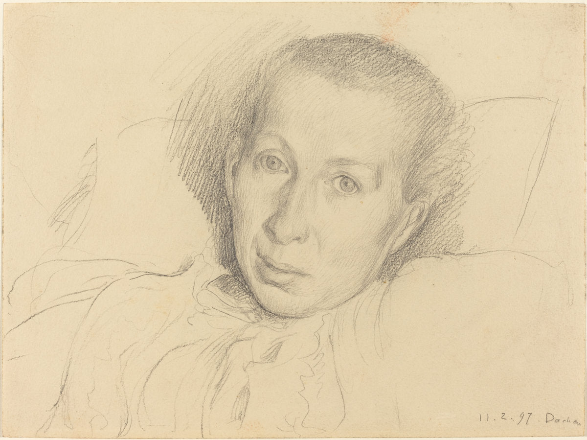 The Artist's Sister, Marie von Kalckreuth by Leopold von Kalckreuth (German, 1855 - 1928), 16X12"(A3)Poster Print