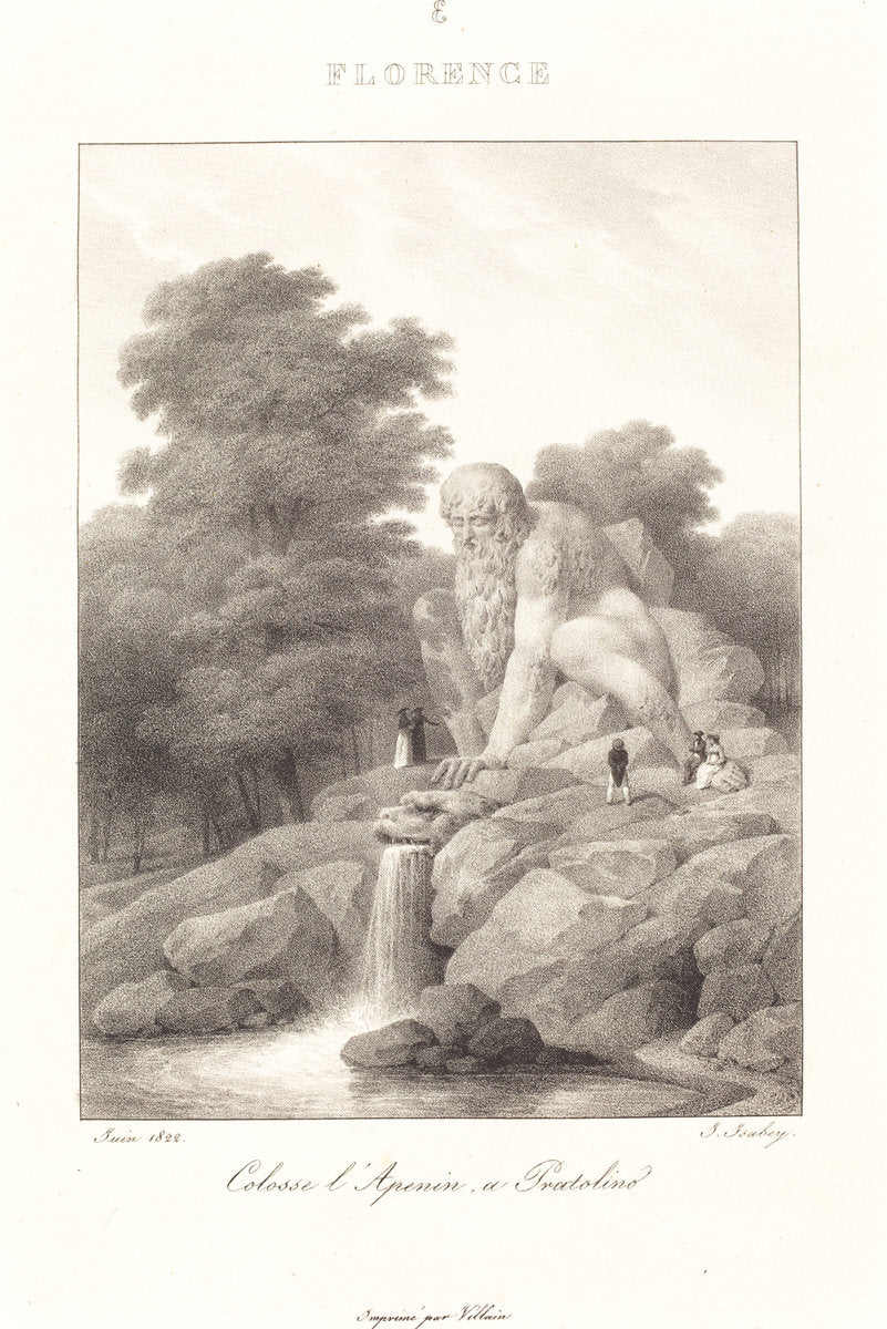 Colossus L'Apenin, Pratolino by Jean-Baptiste Isabey (French, 1767 - 1855), 16X12"(A3)Poster Print