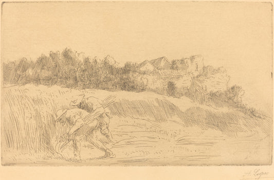 Harvesters (Les moissoneurs) by Alphonse Legros (French, 1837 - 1911), 16X12"(A3)Poster Print