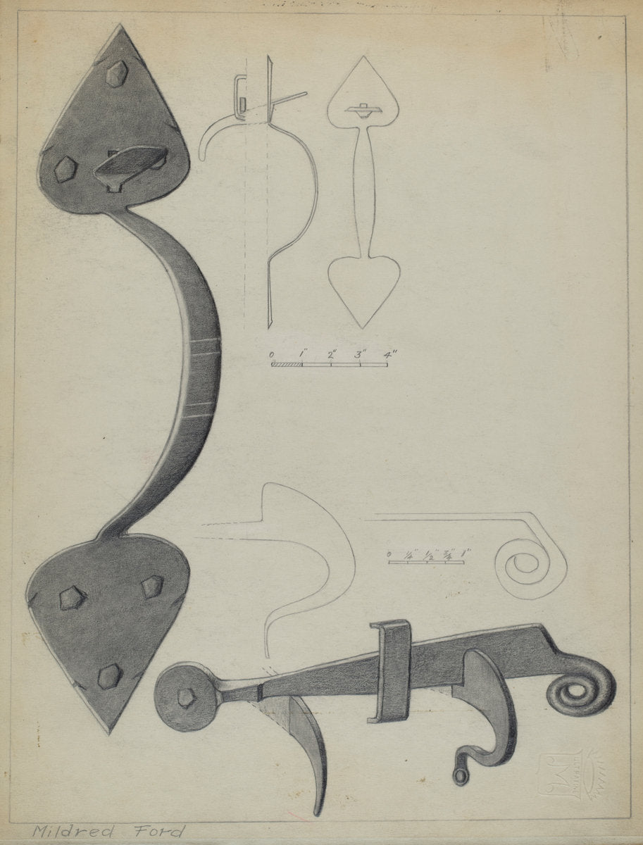 Latch by Mildred Ford (American, active c. 1935), 16X12"(A3)Poster Print