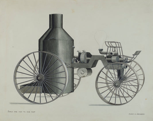 Iron Steam Fire Engine by Harry G. Aberdeen (American, active c. 1935), 16X12"(A3)Poster Print