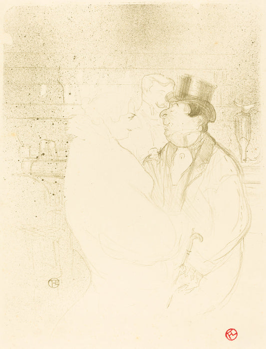 Ida Heath at the Bar (Ida Heath au bar) by Henri de Toulouse-Lautrec (French, 1864 - 1901), 16X12"(A3)Poster Print