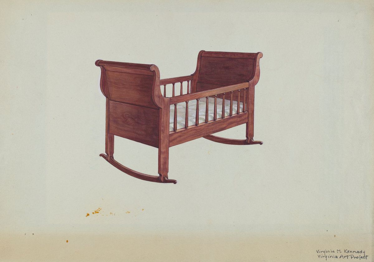 Cradle by Virginia Kennady (American, active c. 1935), 16X12"(A3)Poster Print