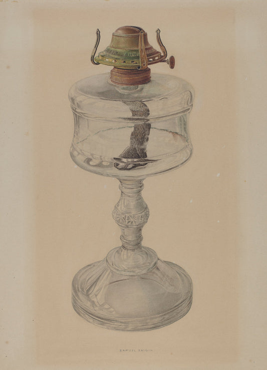 Table Lamp by Samuel Faigin (American, active c. 1935), 16X12"(A3)Poster Print
