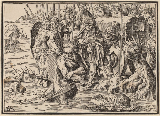 The Martyrdom of Saint James (?) by Christoph Murer (Swiss, 1558 - 1614), 16X12"(A3)Poster Print