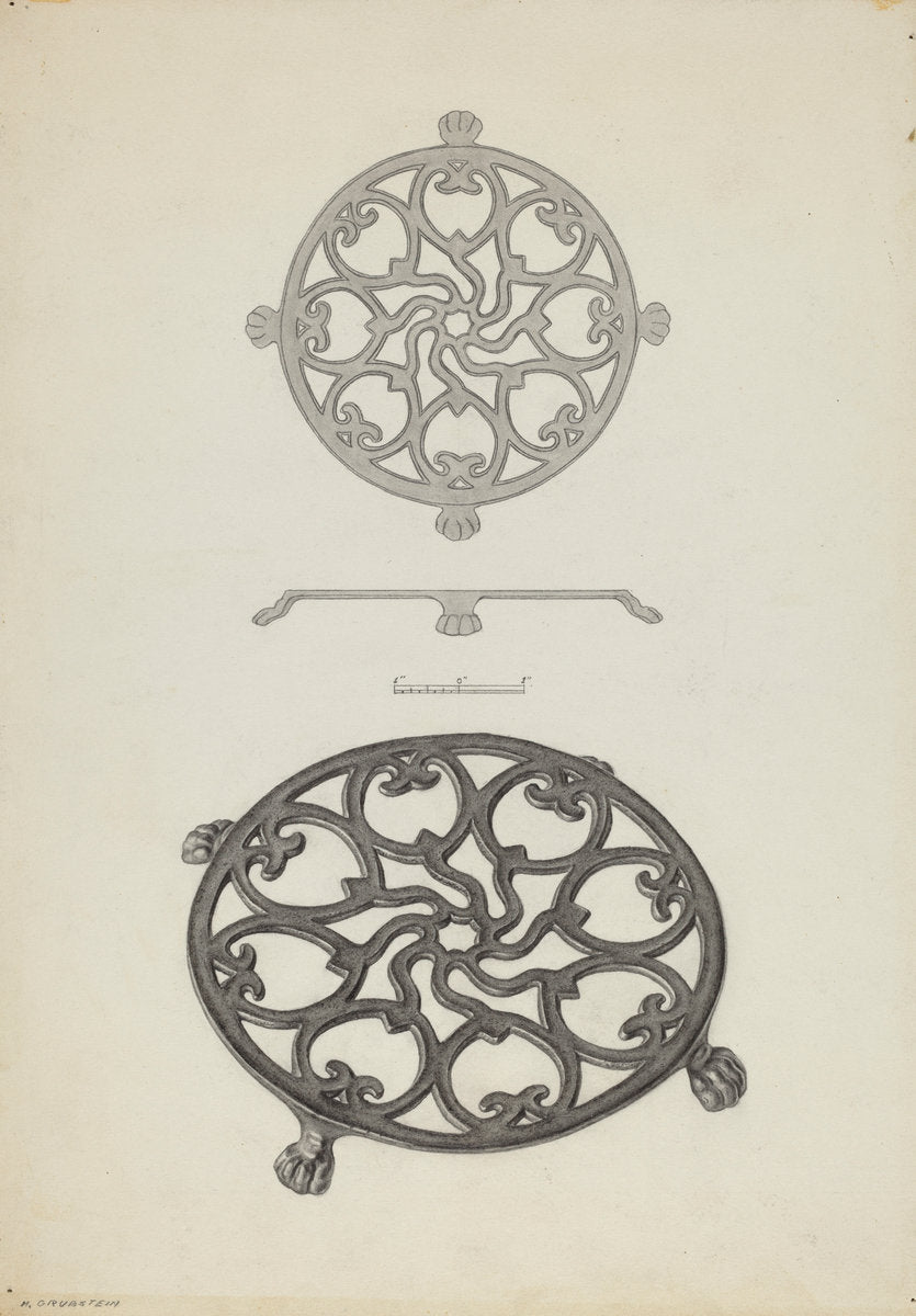 Trivet by Milton Grubstein (American, active c. 1935), 16X12"(A3)Poster Print