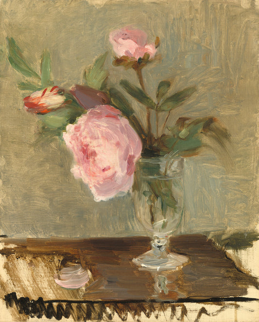 Peonies by Berthe Morisot (French, 1841 - 1895), 16X12"(A3)Poster Print