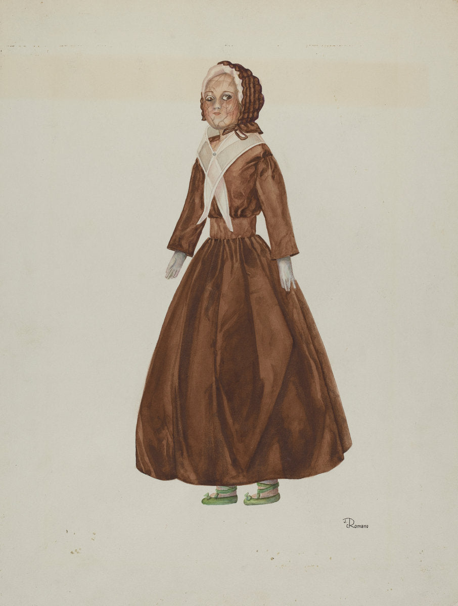 Doll - "Betsey Paine" by Josephine C. Romano (American, 1915 - 2009), 16X12"(A3)Poster Print