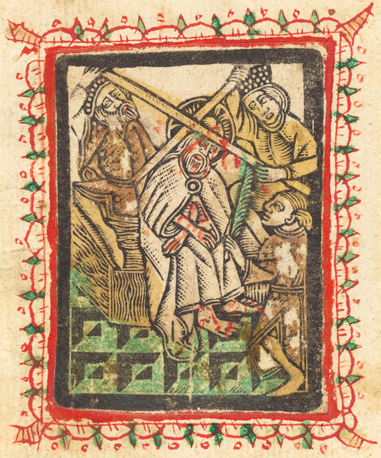 1470/1480 by Workshop of Master of the Aachen Madonna (Christ Crowned with Thorns), 16X12"(A3)Poster Print