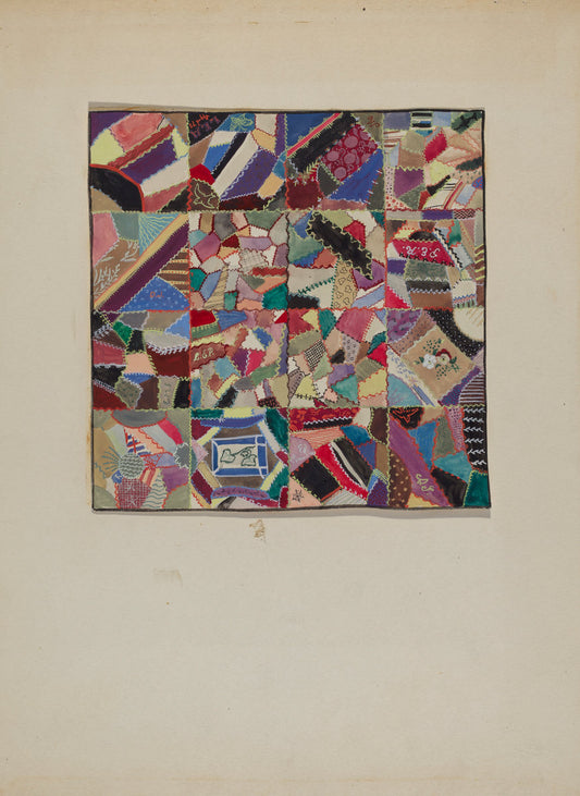 Crazy Quilt by Evelyn Bailey (American, active c. 1935), 16X12"(A3)Poster Print