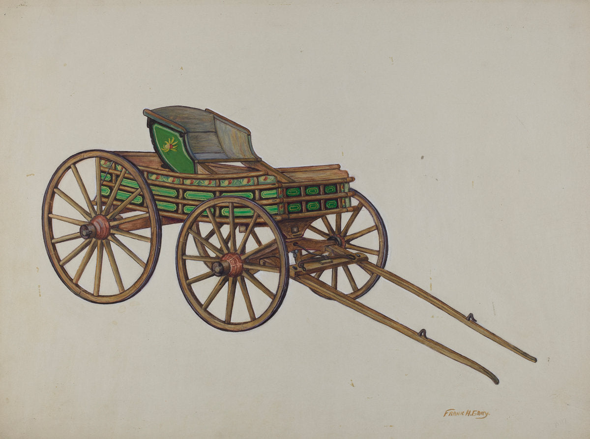 Pennsylvania Buckboard by Frank Gray (American, active c. 1935), 16X12"(A3)Poster Print