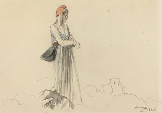 France Waits by Jean-Louis Forain (French, 1852 - 1931), 16X12"(A3)Poster Print