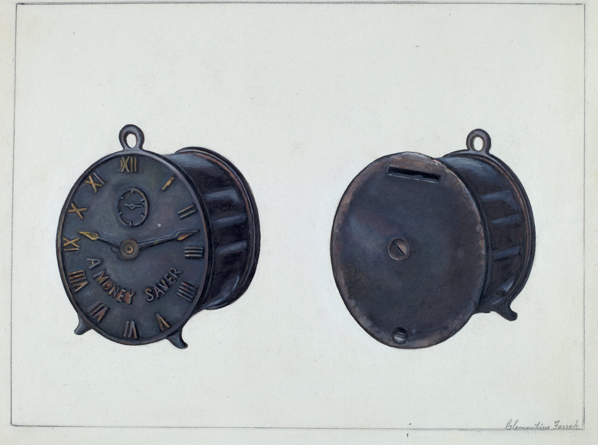 A Money Saver Coin Bank by Clementine Fossek (American, active c. 1935), 16X12"(A3)Poster Print