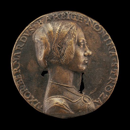 Nonnina Strozzi, Wife of Bernardo Barbigia [obverse] by Attributed to Niccolò Fiorentino (Florentine, 1430 - 1514), 16X12"(A3)Poster Print