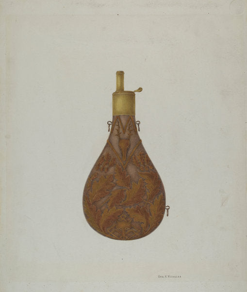 Bronze Powder Flask by George V. Vezolles (American, 1885 - 1956), 16X12"(A3)Poster Print