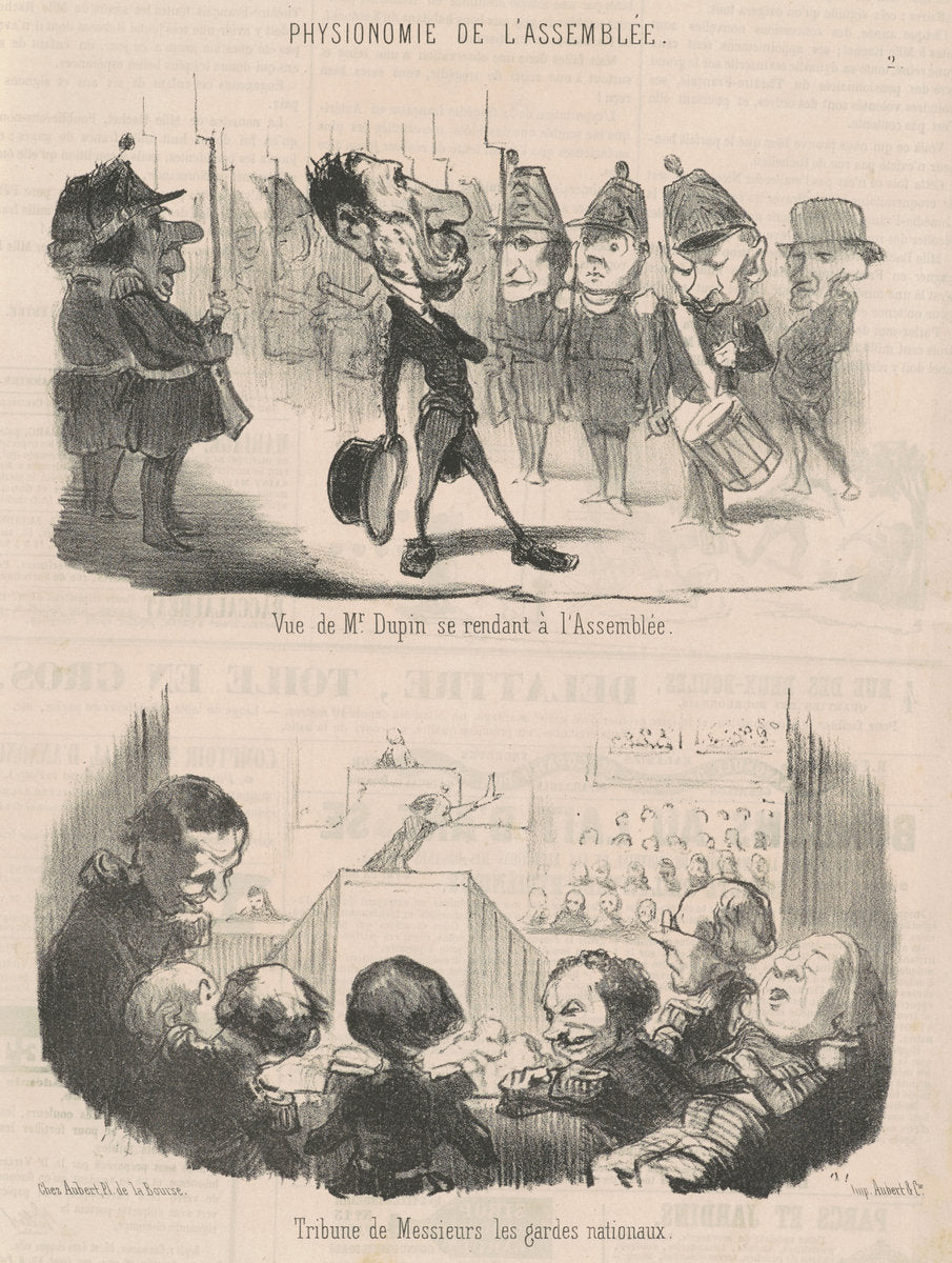 Vue de M. Dupin se rendant a l'assemblée by Honoré Daumier (French, 1808 - 1879), 16X12"(A3)Poster Print