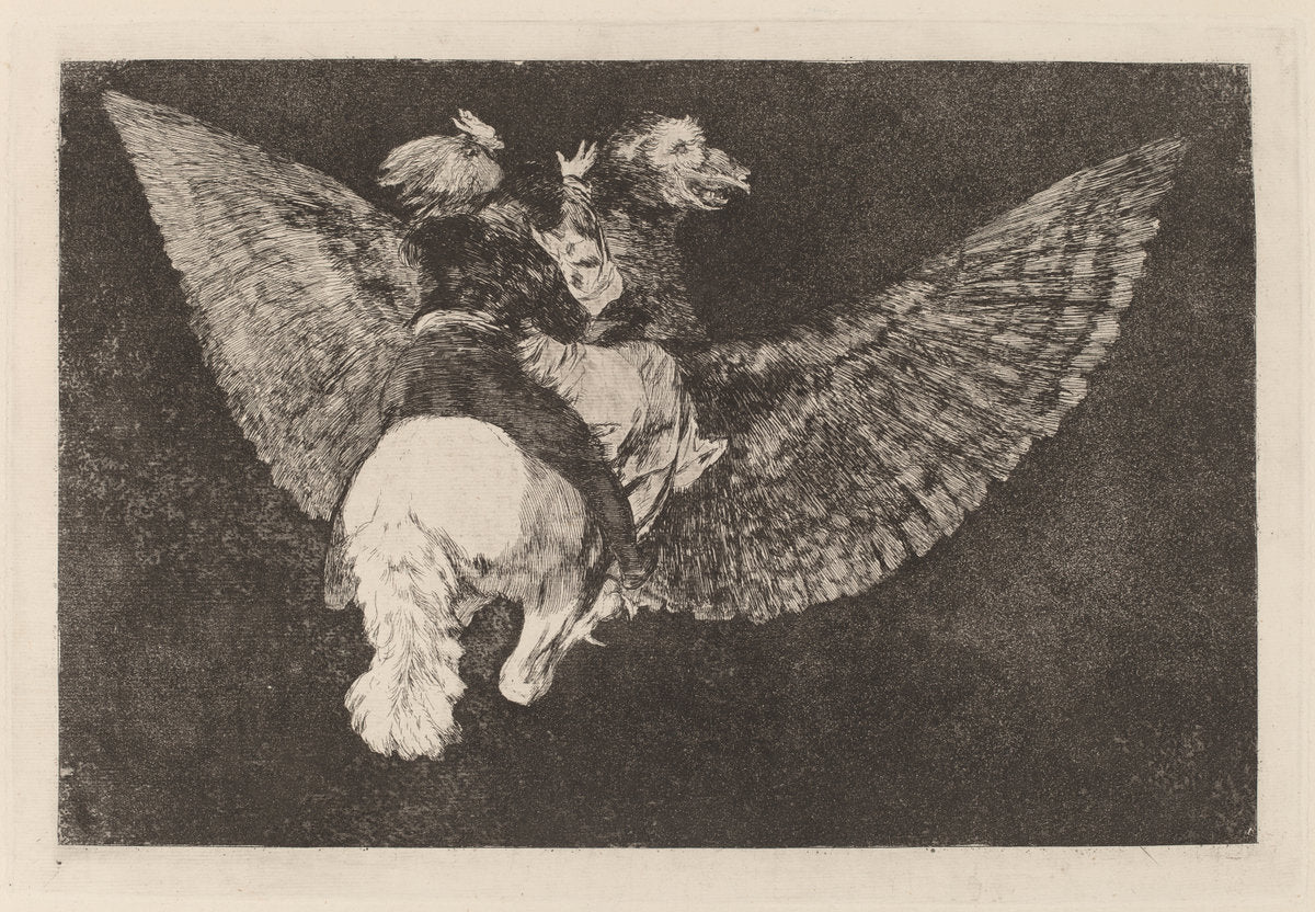 Disparate volante (Flying Folly) by Francisco de Goya (Spanish, 1746 - 1828), 16X12"(A3)Poster Print