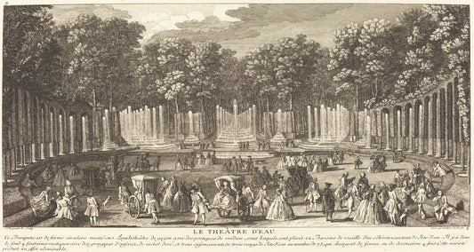 Le Théâtre d'Eau by Jean-Baptiste Rigaud (French, active 1752/1761), 16X12"(A3)Poster Print
