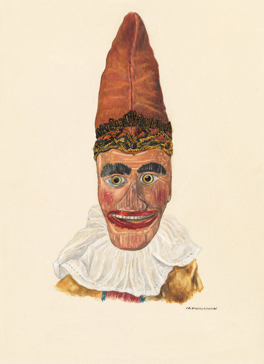 Punch's Head by Edward Strzalkowski (American, active c. 1935), 16X12"(A3)Poster Print