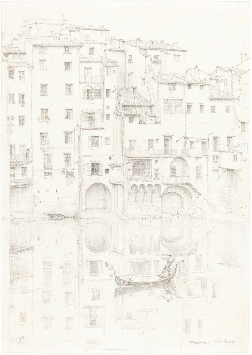 A View of the Arno, Florence by Sir Edward John Poynter (British, 1836 - 1919), 16X12"(A3)Poster Print