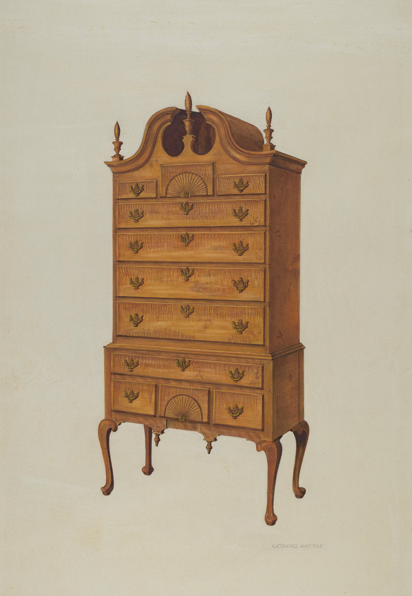 Highboy by Leonard Battee (American, active c. 1935), 16X12"(A3)Poster Print