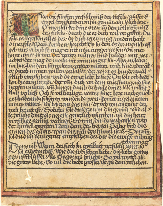 c. 1470/1475 by German 15th Century (Exhortation Against Avarice), 16X12"(A3)Poster Print