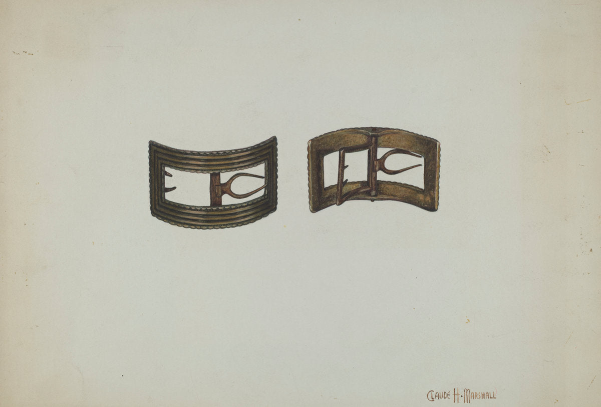 Buckles by Claude Marshall (American, active c. 1935), 16X12"(A3)Poster Print