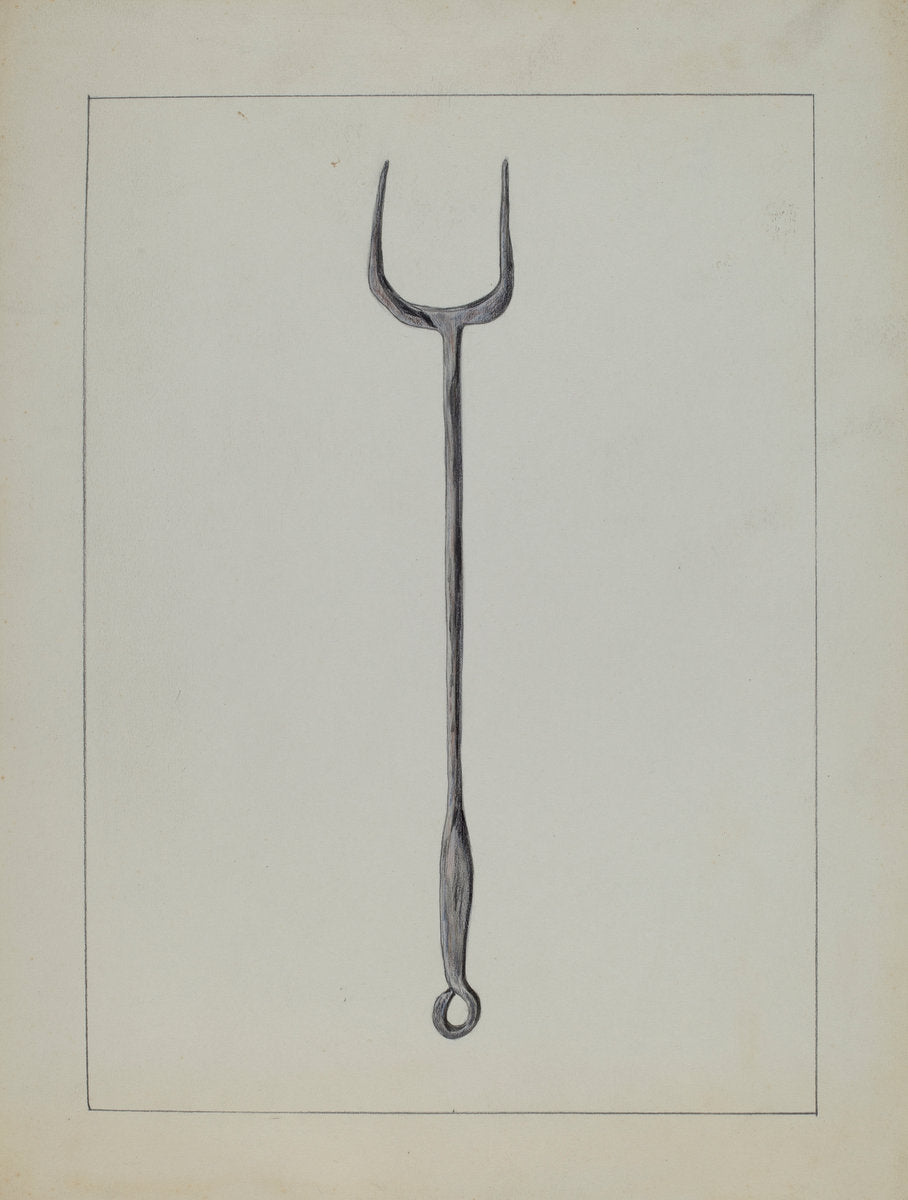 Fork by Benjamin Resnick (American, active c. 1935), 16X12"(A3)Poster Print