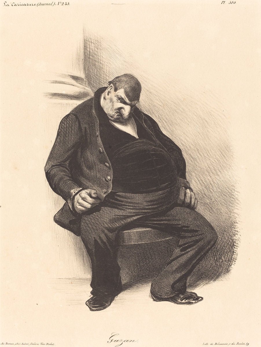Gazan by Honoré Daumier (French, 1808 - 1879), 16X12"(A3)Poster Print