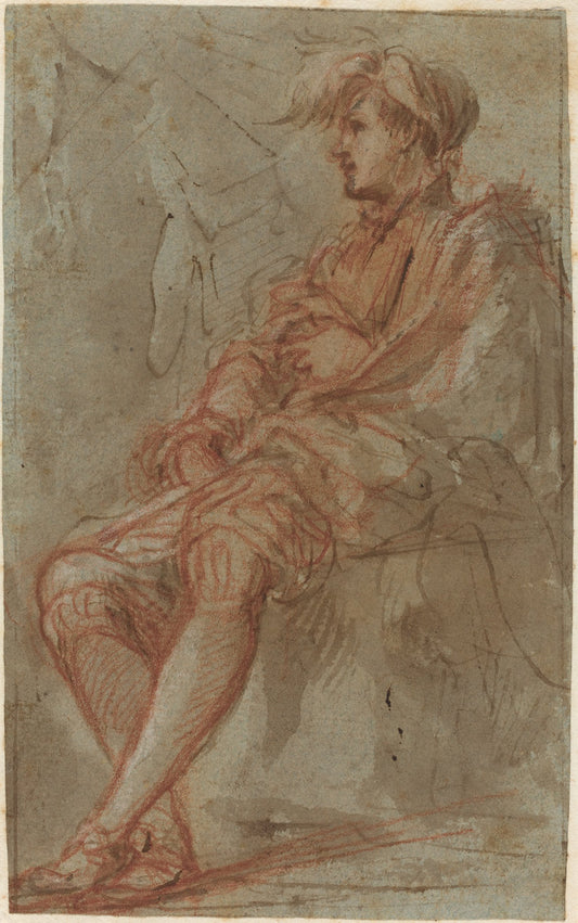 16th century by Italian 17th Century (A Young Man), 16X12"(A3)Poster Print