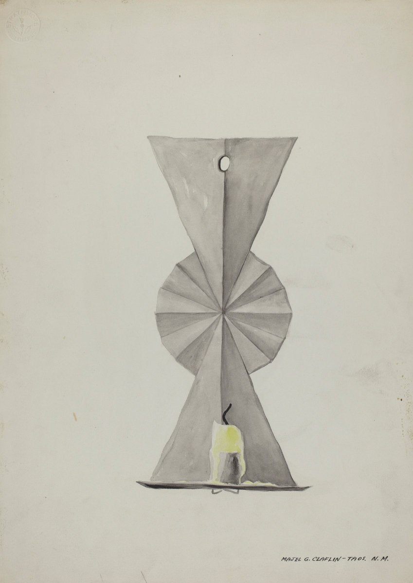Tin Sconce by Majel G. Claflin (American, active c. 1935), 16X12"(A3)Poster Print