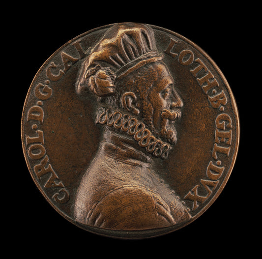 Charles II, 1390-1431, Duke of Lorraine [reverse] by Pierre II Woeiriot de Bouzey (French, 1532 - 1599), 16X12"(A3)Poster Print