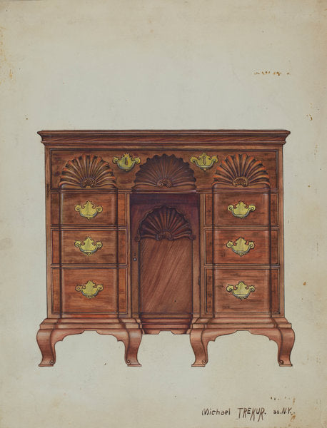 Dressing Table by Michael Trekur (American, active c. 1935), 16X12"(A3)Poster Print